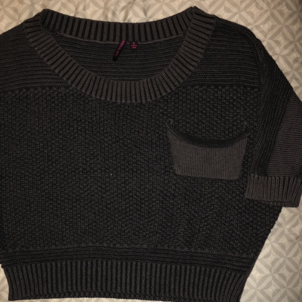 Material girl 2-toned grey sweater, women, S